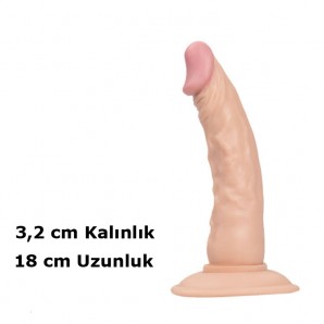 18 cm Dickdo Gerçekçi Testissiz Dildo Penis