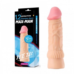 3cm Uzatmalı Dolgulu Et Dokulu Max Man Penis Kılıfı 