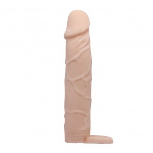 6 cm Dolgulu Realistik Uzatmalı Penis Kılıfı Dildo Ten Rengi Penis