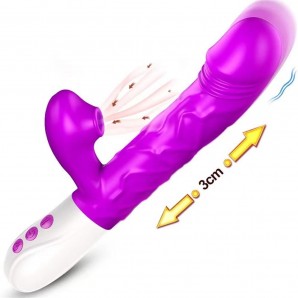 USB Şarjlı 7 Klitoris Emme ve İleri Geri Fonksiyonlu Tireşimli Teknolojik Vibratör