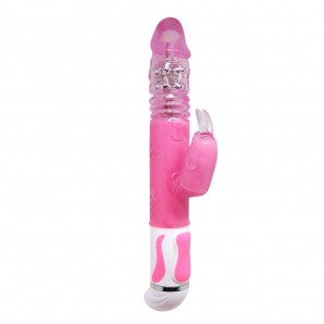 Oynar Başlı Klitoris Uyarıcılı Teknolojik Tavşan Vibratör Penis