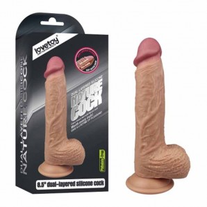 22 cm Yeni Nesil Gerçek Realistik Ultra Yumuşak Ten Renginde Dildo Penis