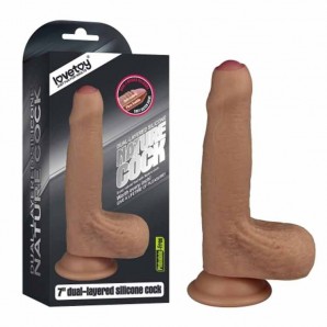 18 cm Yeni Nesil Gerçek Realistik Ultra Yumuşak Sünnetsiz Ten Rengi Dildo Penis