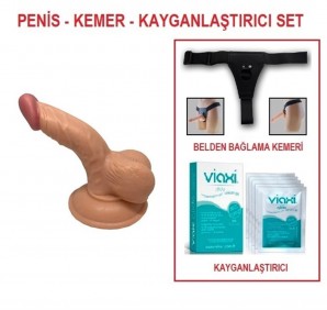 13 cm Vantuzlu Belden Bağlamalı Realistik Penis Anal Vajinal Dildo