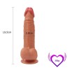19,5 cm Yeni Nesil Çift Katmanlı Realistik Vantuzlu Dildo Penis - Evan 4