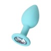 Brilliant Anal Plug Turkuaz Mavi Renk 7 cm 