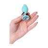 Brilliant Anal Plug Turkuaz Mavi Renk 7 cm 