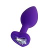 Diamond Heart Anal Plug Mor 7 cm