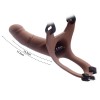 17 cm Hallow Strap-on Silicone Curved Dong