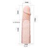 6 cm Dolgulu Damarlı Ekstra Uzun Penis Kılıfı