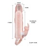 5 cm Dolgu Uzatmalı Titreşimli Penis Kılıfı Prezervatif Vibratör