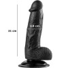 21 cm Belden Bağlamalı  Realistik Vantuzlu Zenci Dildo Penis