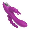 USB Şarjlı Klitoral & Anal Uyarıcılı Teknolojik Vibratör - Mor