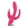 USB Şarjlı Klitoral & Anal Uyarıcılı Teknolojik Vibratör - Pembe