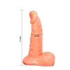 15,7 cm Belden Bağlamalı İçi Dolu Strapon Penis