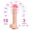 23 cm Oynar Başlı Uzaktan Kumandalı Titreşimli Dildo - Jeff