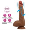 Belden Bağlamalı USB Şarjlı 25 cm Oynar Başlı İleri Geri Hareketli Titreşimli Dildo - Wilks9