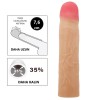 7,6 cm Dolgulu Premium Ten Rengi Silikon Penis Kılıfı - Kylian