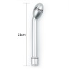 G-Spot Uyarıcılı Titreşimli Gümüş Vibratör Dildo 21 cm