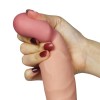 22 cm Gerçekçi Çift Katmanlı Titreşimli Silikon Penis
