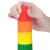 19 cm Renkli Belden Bağlamalı Vantuzlu Realistik Dildo Penis 