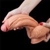 Yeni Nesil Çift Katmanlı 24,5 cm Realistik Dildo Penis