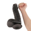 27 cm Dev Boy Realistik Vantuzlu Zenci Belden Bağlamalı Dildo Penis
