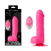18 cm Wireless Silicone Ultra Gerçekçi Vibratör Pembe