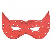 Kırmızı Deri Taşlı Maske