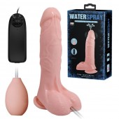 19 cm Su Fışkırtmalı Realistik Titreşimli Penis Anal Vajinal Dildo Mastürbatör