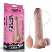 Su Fışkırtmalı Vantuzlu Ten Dokulu 23 cm Penis