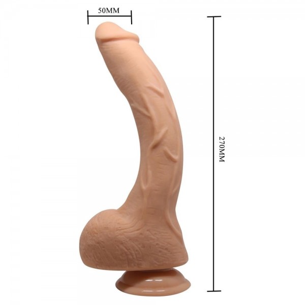 27 cm Titreşimli Gerçekçi Kalın Dildo Penis - Jack 6