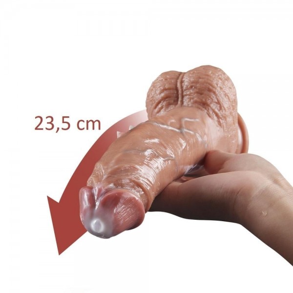 Yeni Nesil Çift Katmanlı 23,5 cm Realistik Dildo Penis 6
