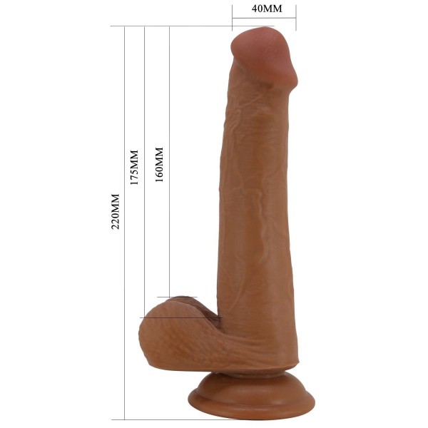 22 cm Yeni Nesil Çift Katmanlı Realistik Vantuzlu Dildo Penis - Tallen 6