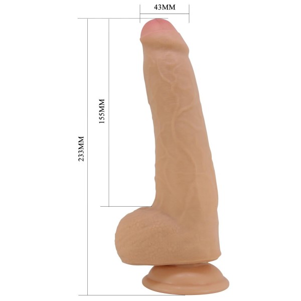 23,3 cm Yeni Nesil Çift Katmanlı Realistik Vantuzlu Dildo Penis - Draco 6