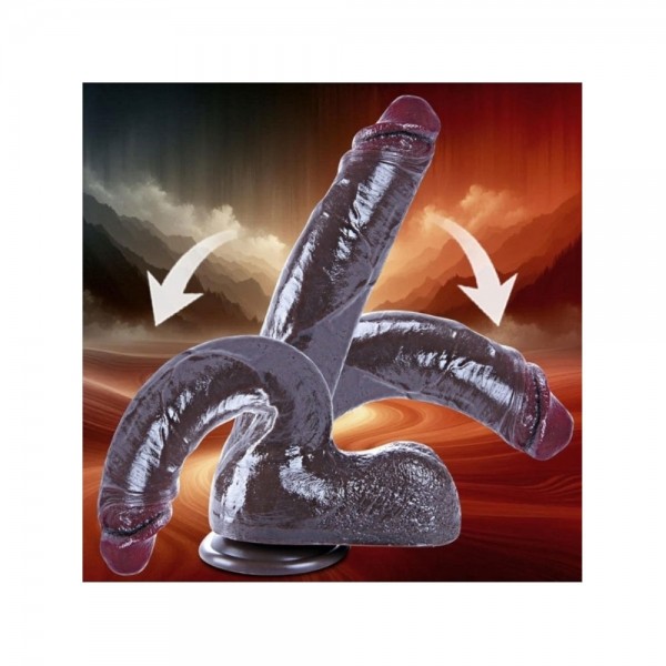 26 cm Black Giant XXL Gerçekçi Silikon Dildo – Güçlü Vakum Tabanlı, Kalın ve Esnek Tasarım 2