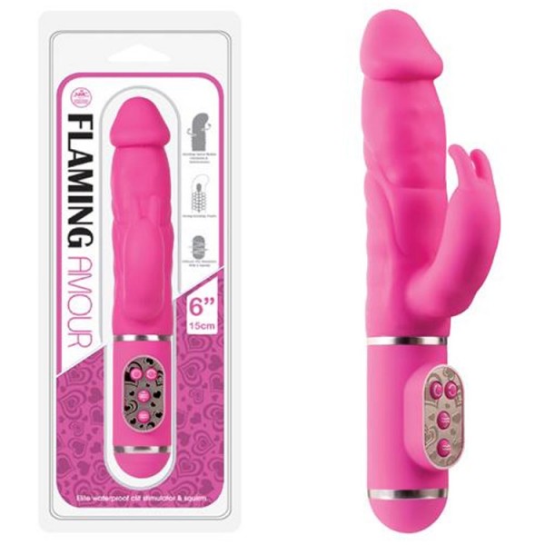 24 cm Flaming Amour Oynarbaşlı Vibratör