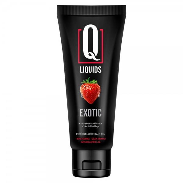 Q Liquids Exotic Çilek Aromalı Kayganlaştırıcı Jel - 200ml 
