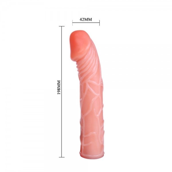 20 cm Belden Bağlamalı İçi Dolu Strapon Penis