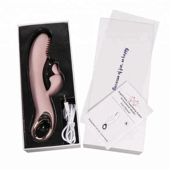    USB Şarjlı 10 Fonksiyonlu Klitoris Uyarıcılı Teknolojik Vibratör - Angel's Kiss
