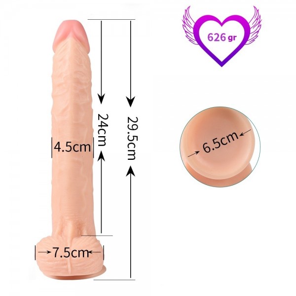 29 cm Gerçekçi Kalın Dildo Penis - Bart