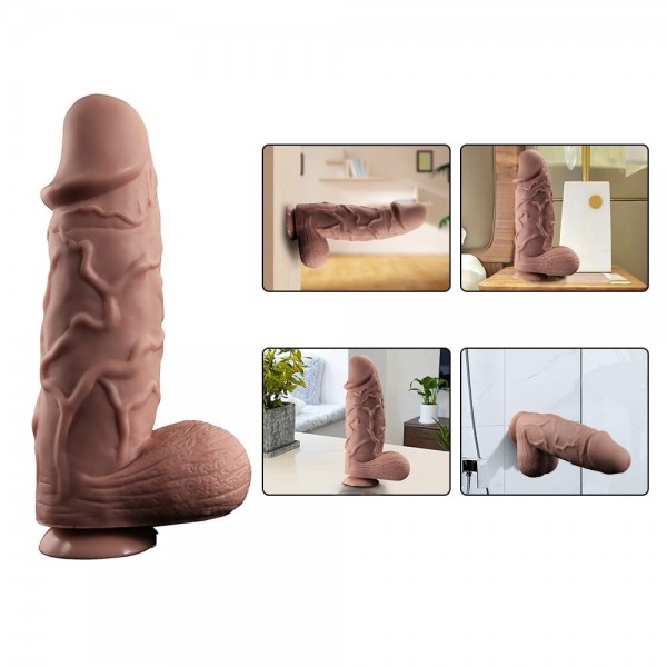 Belden Bağlamalı 25 cm Gerçekçi Uzun - Kalın Dildo Penis