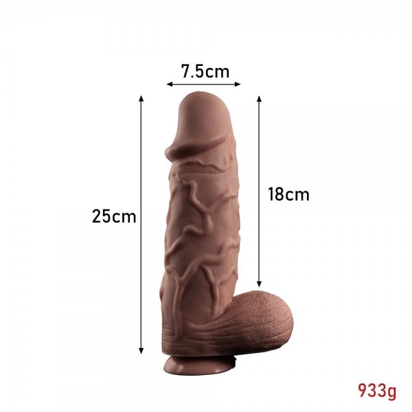 Belden Bağlamalı 25 cm Gerçekçi Uzun - Kalın Dildo Penis