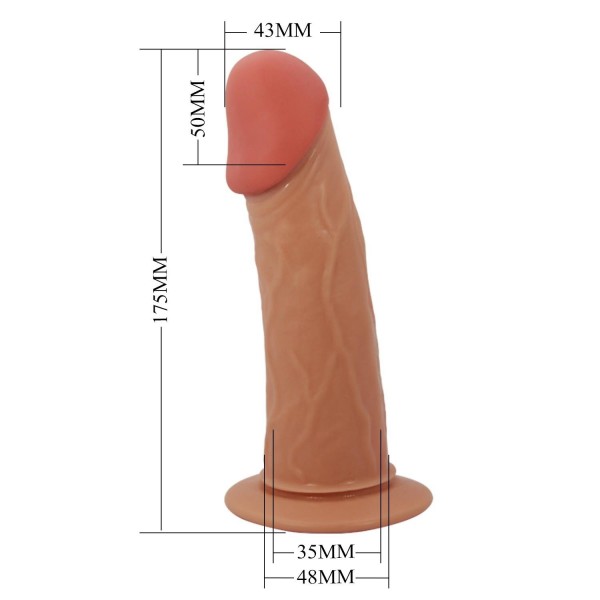 17 cm Belden Bağlamalı İçi Boş Protez Penis