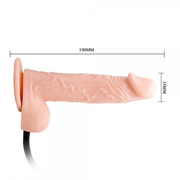 19 cm Pompalı Büyüyen Realistik Penis Anal Vajinal Dildo Mastürbatör