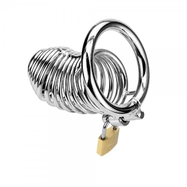 Kilitli Çelik Fetiş Penis Kafesi 