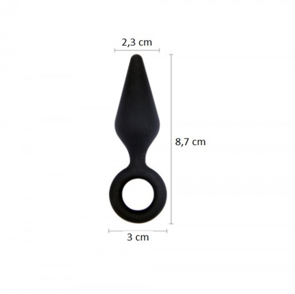 8,7 cm Halkalı Silikon Anal Tıkaç