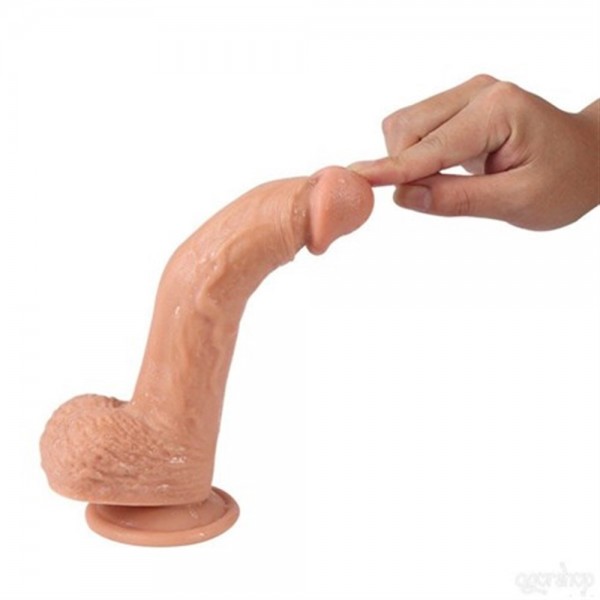 21 cm Belden Bağlamalı Titreşimli Realistik Dildo Penis 