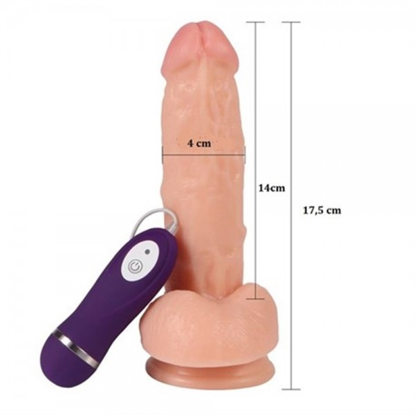 17 cm Belden Bağlamalı Titreşimli Realistik Dildo Penis Set 