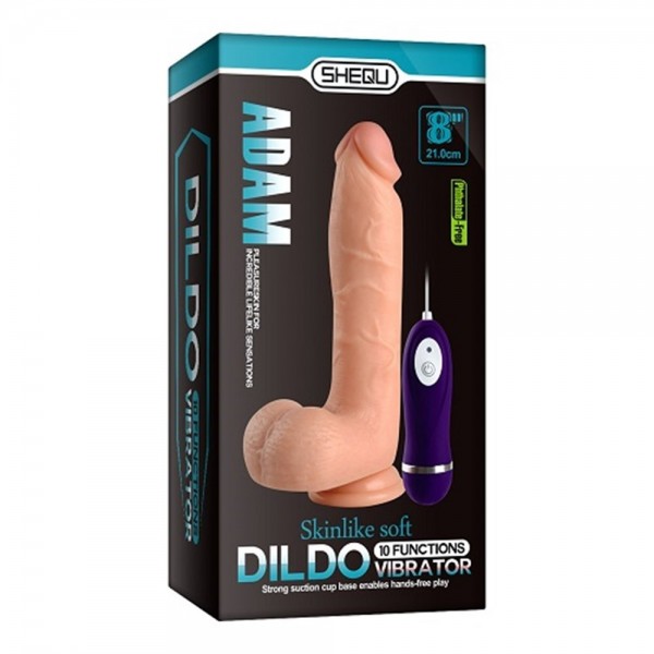 21 cm Titreşimli Realistik Dildo Penis
